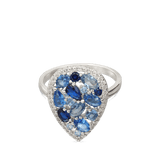 Anillo Delicado, Plata 925 bañada en rodio, Zirconia cúbica artificial