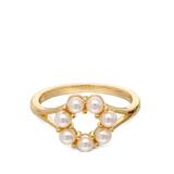 Anillo Delicado, Bañado en oro, Concha de perla