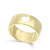 Anillo de Declaración, Bañado en oro, Sin piedra