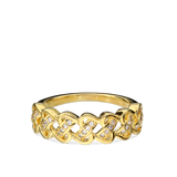 Anillo Delicado, Bañado en oro, Zirconia cúbica artificial