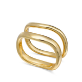 Anillo Delicado, Bañado en oro, Sin piedra