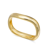 Anillo Delicado, Bañado en oro, Sin piedra
