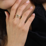 Anillo Delicado, Bañado en oro, Sin piedra