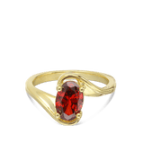 Anillo Delicado, Bañado en oro, Zirconia cúbica artificial