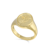 Anillo de Declaración, Bañado en oro, Sin piedra