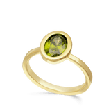 Anillo Delicado, Bañado en oro, Zirconia cúbica artificial