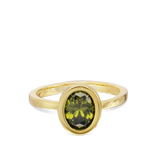 Anillo Delicado, Bañado en oro, Zirconia cúbica artificial