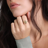 Anillo Delicado, Bañado en oro, Sin piedra