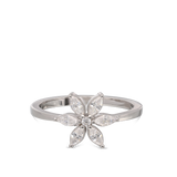 Anillo Delicado, Plata 925 bañada en rodio, Zirconia cúbica artificial