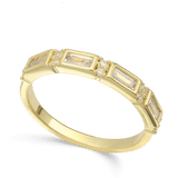 Anillo Delicado, Bañado en oro, Zirconia cúbica artificial