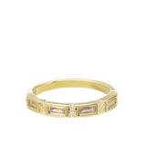 Anillo Delicado, Bañado en oro, Zirconia cúbica artificial