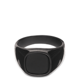 anillo de hombre, Acero inoxidable, Ónix artificial