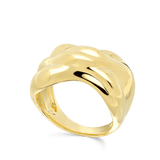 Anillo de Declaración, Bañado en oro, Sin piedra