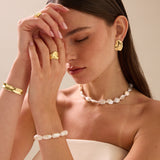 Anillo de Declaración, Bañado en oro, Sin piedra