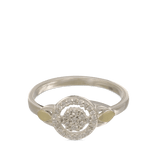 Anillo Delicado, Plata 925 con oro 9k, Zirconia cúbica artificial