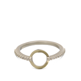 Anillo Delicado, Plata 925 con oro 9k, Zirconia cúbica artificial