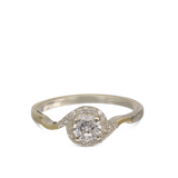 Anillo Delicado, Plata 925 con oro 9k, Zirconia cúbica artificial