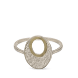 Anillo Delicado, Plata 925 con oro 9k, Sin piedra