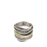 Anillo de Declaración, Plata 925 con oro 9k, Sin piedra