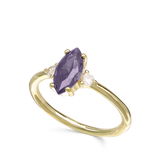 Anillo Delicado, Bañado en oro, Zirconia cúbica artificial