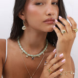 Anillo Delicado, Bañado en oro, Zirconia cúbica artificial