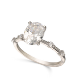 Anillo Delicado, Plata 925 bañada en rodio, Zirconia cúbica artificial
