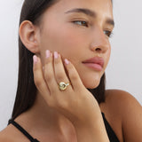 Anillo Delicado, Bañado en oro, Sin piedra