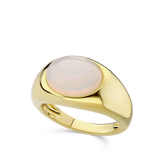 Anillo Delicado, Bañado en oro, Vidrio de plomo