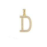 Colgante, Bañado en oro, Zirconia cúbica artificial
